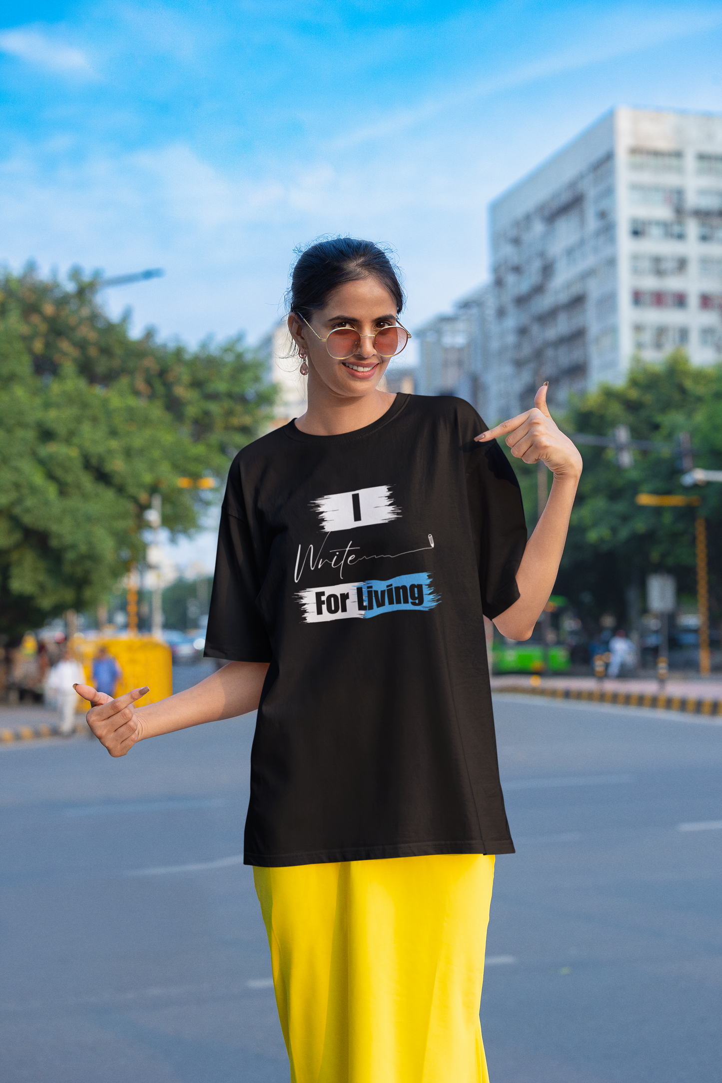 I Write for Living Oversized Classic T-Shirt