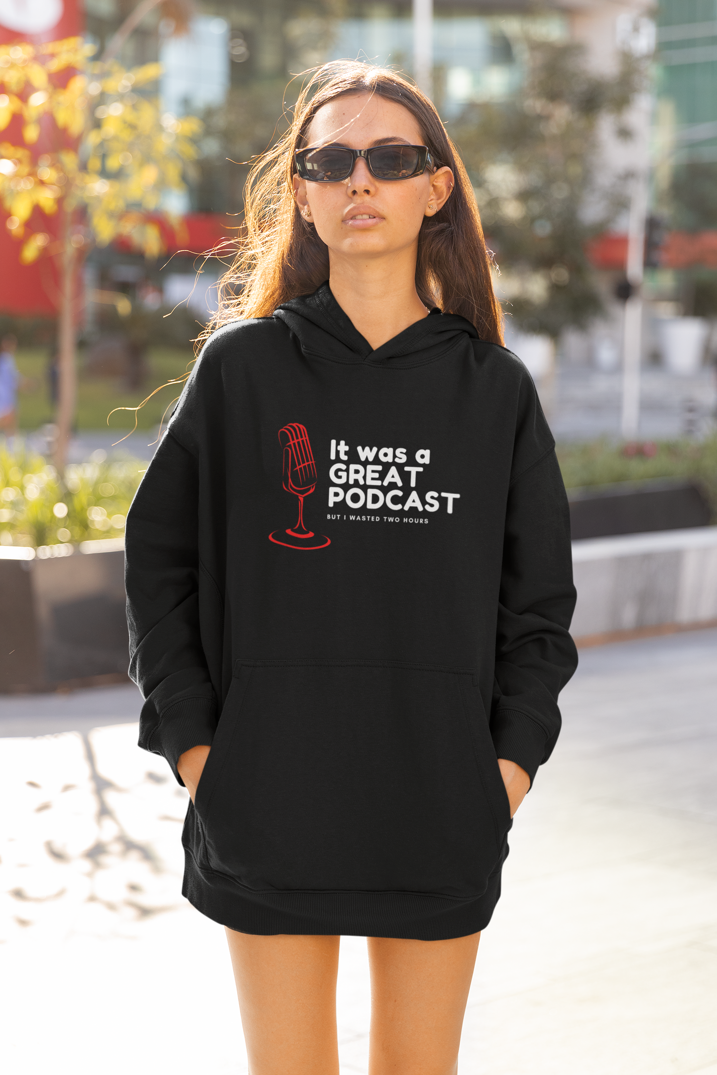 It was a Great Podcast Unisex Oversized Hoodie
