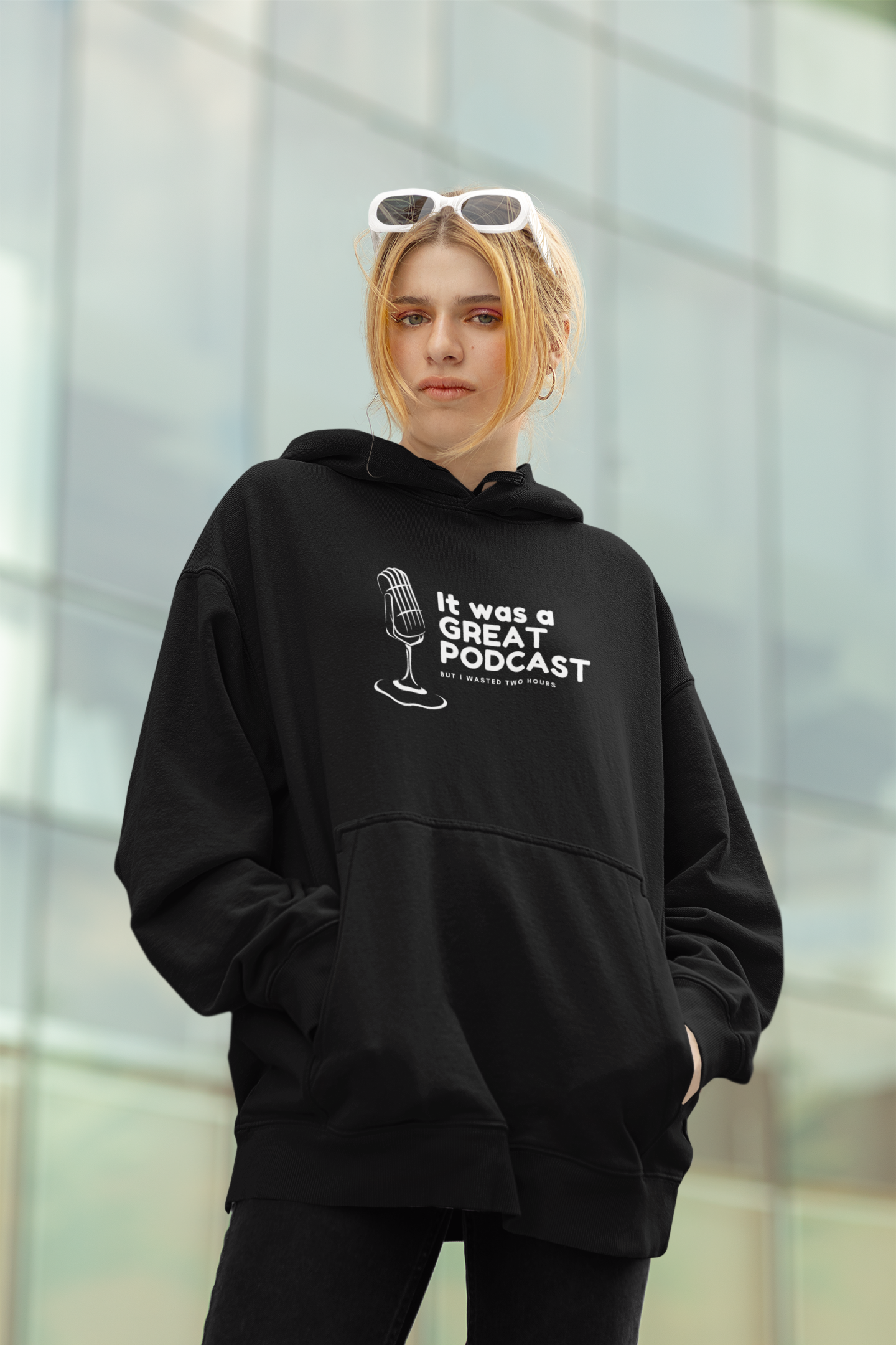 It was a Great Podcast Unisex Oversized Hoodie