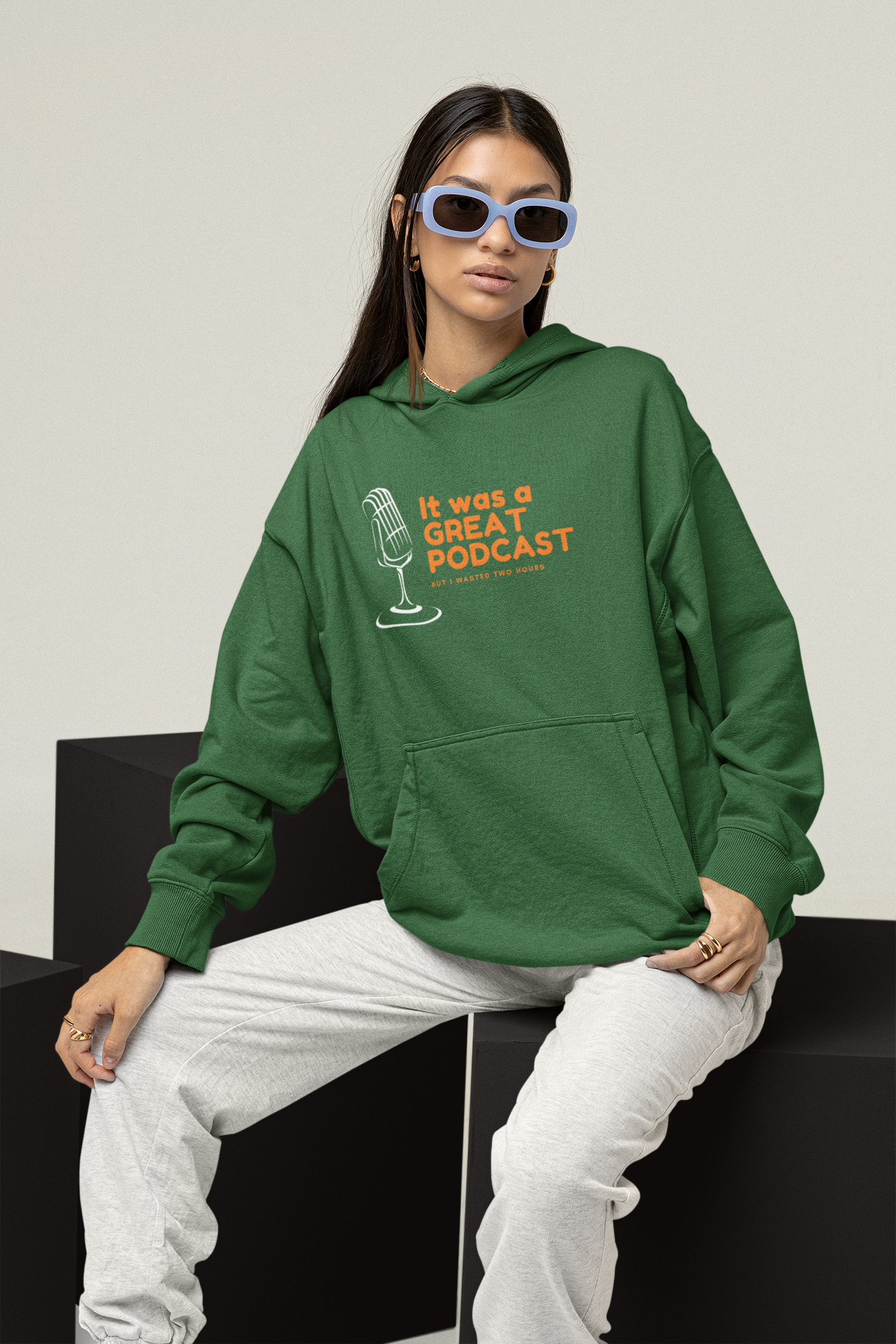 It was a Great Podcast Unisex Oversized Hoodie
