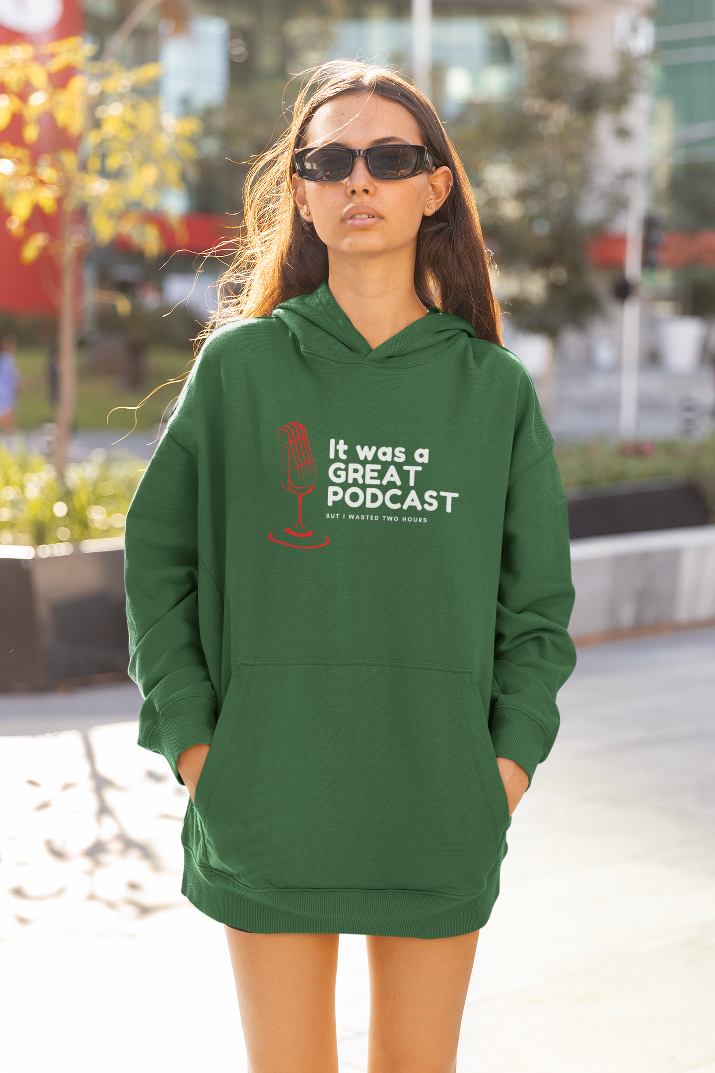 It was a Great Podcast Unisex Oversized Hoodie