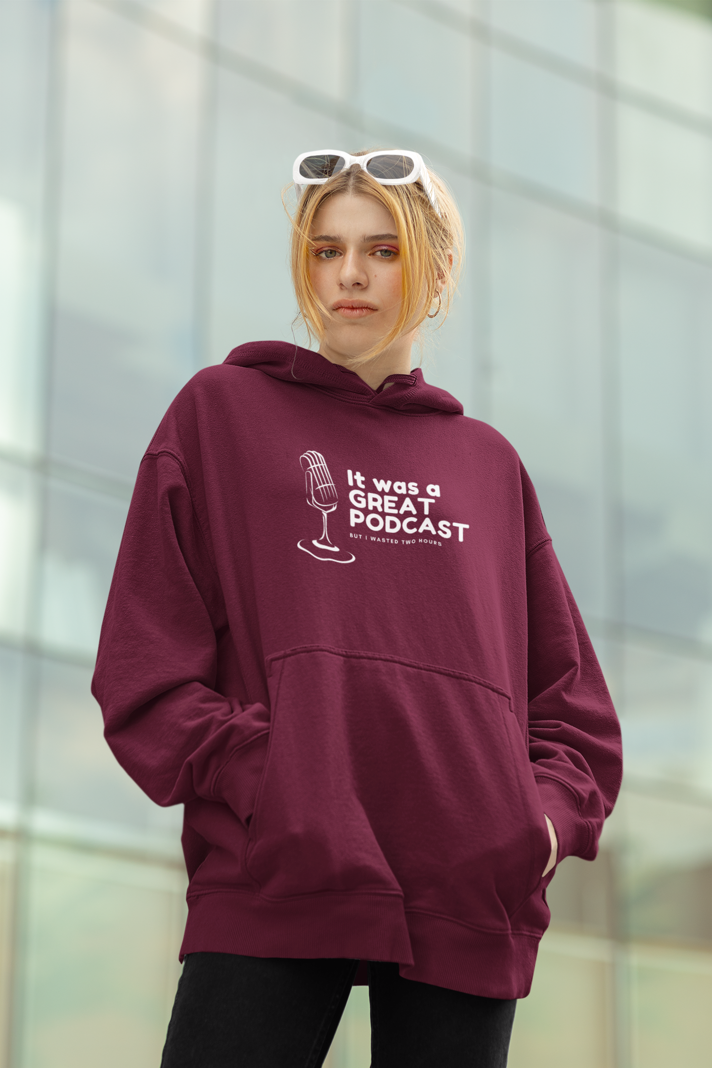 It was a Great Podcast Unisex Oversized Hoodie