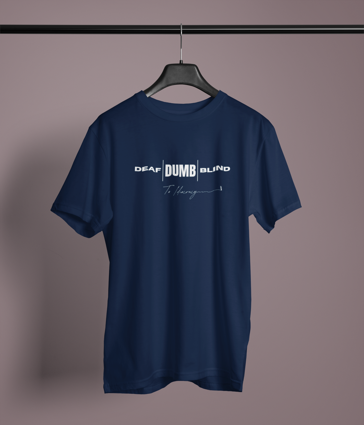 Deaf Dumb Blind To Idiocracy Classic Crew T-Shirt