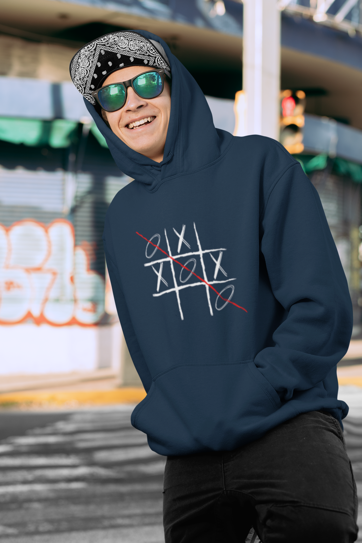 Tic Tac Toe Unisex Oversized Hoodie