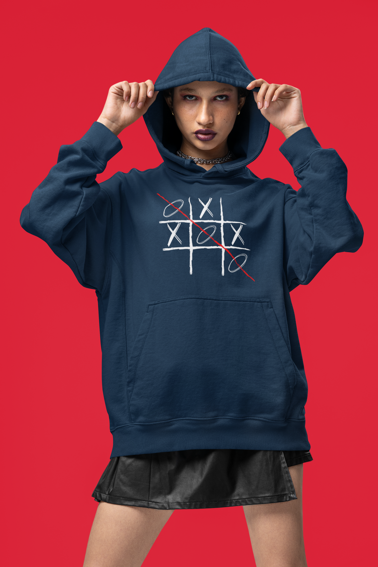 Tic Tac Toe Unisex Oversized Hoodie