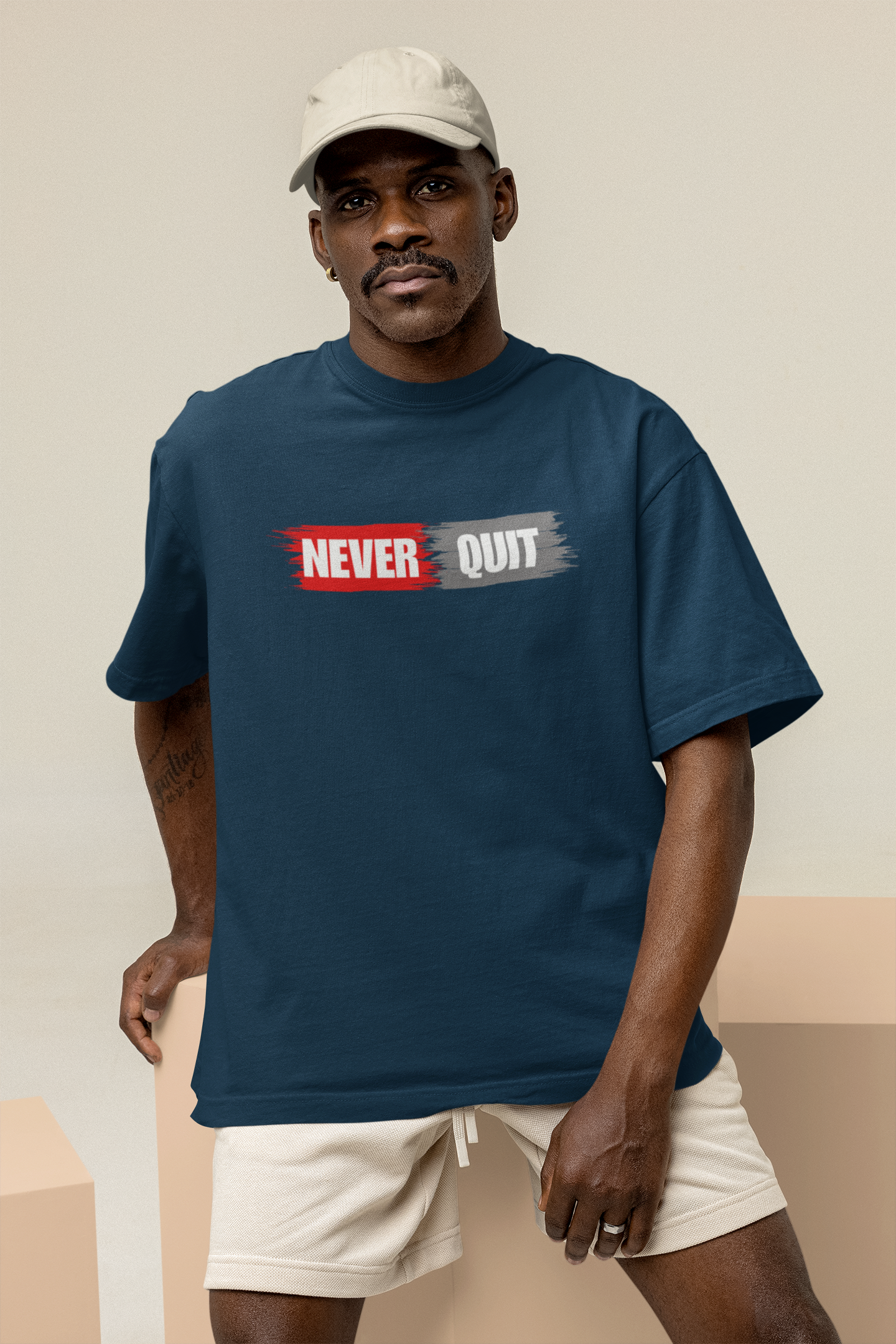 Never Quit Unisex Oversized Classic T-Shirt
