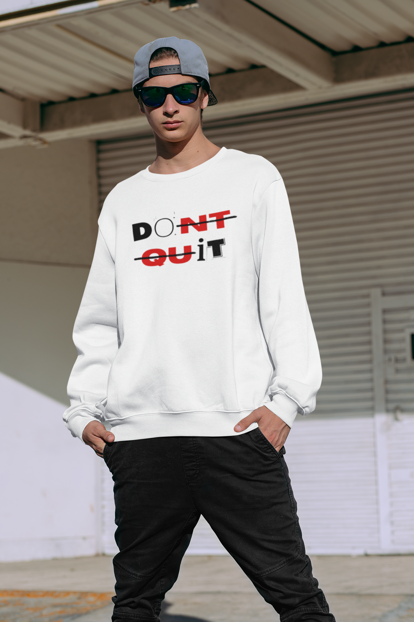 DON'T QUIT Unisex Oversized Sweatshirt