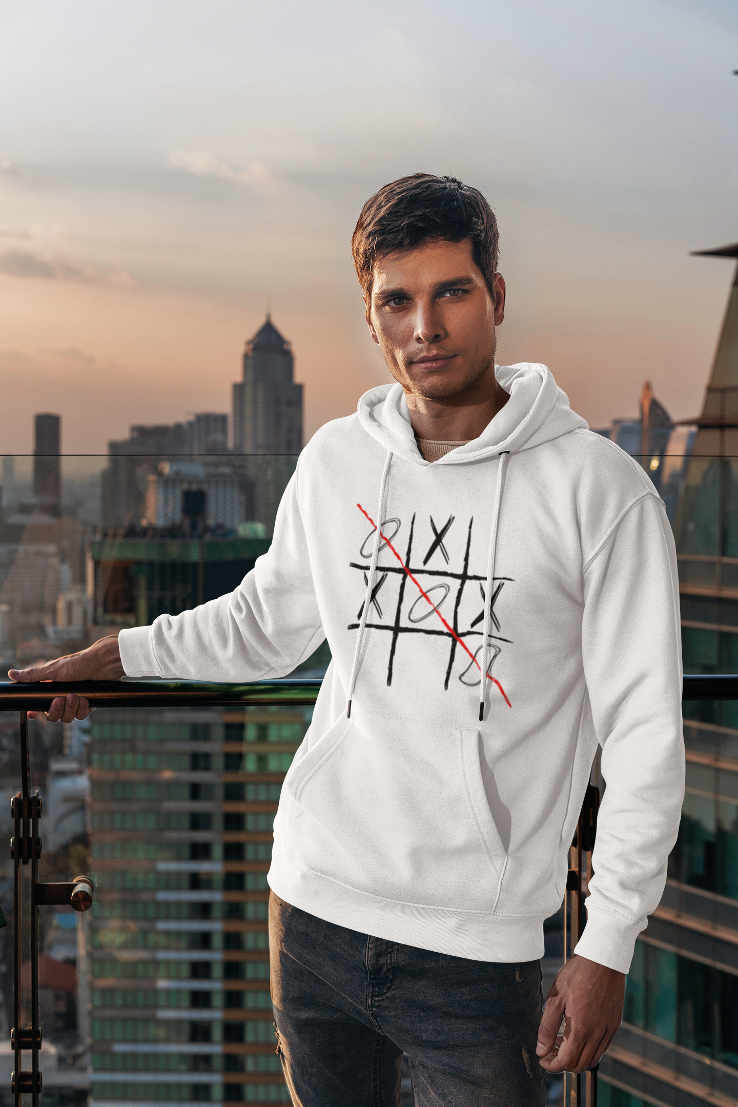 Tic Tac Toe Unisex Oversized Hoodie