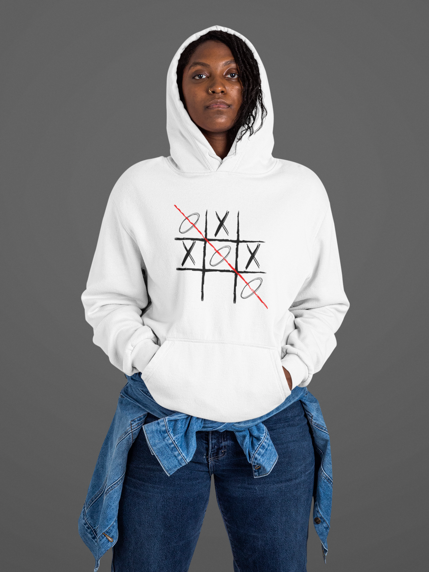 Tic Tac Toe Unisex Oversized Hoodie