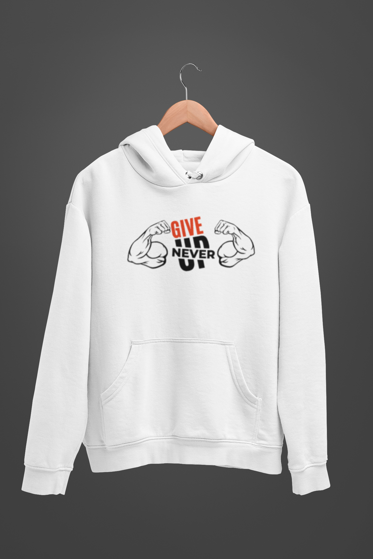 Never Give Up Unisex Oversized Hoodie