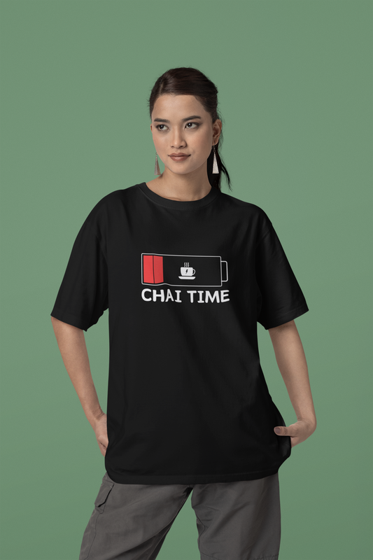 Chai Time Unisex Oversized Classic T-Shirt