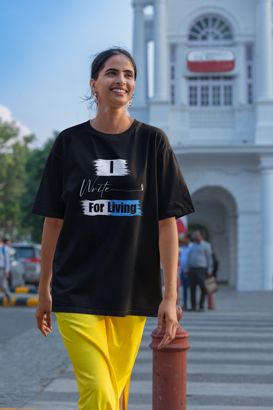 I Write for Living Oversized Classic T-Shirt