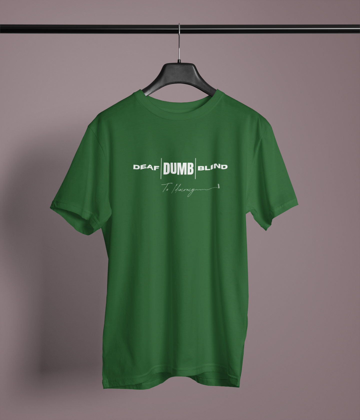 Deaf Dumb Blind To Idiocracy Classic Crew T-Shirt