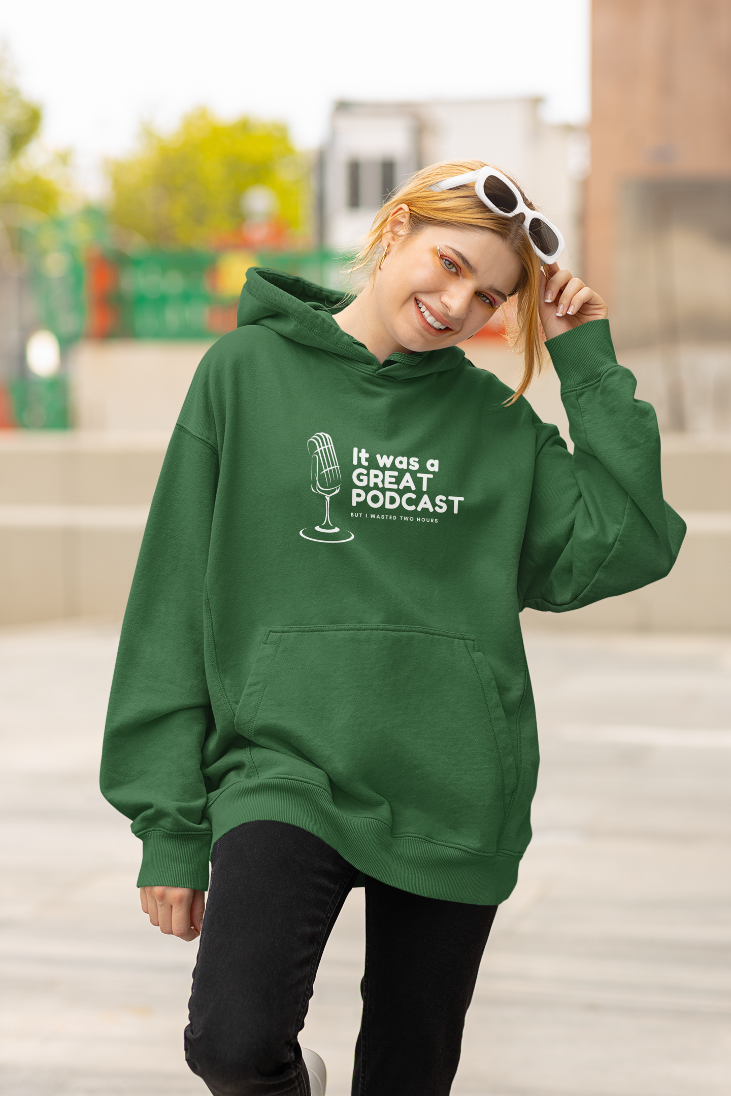 It was a Great Podcast Unisex Oversized Hoodie