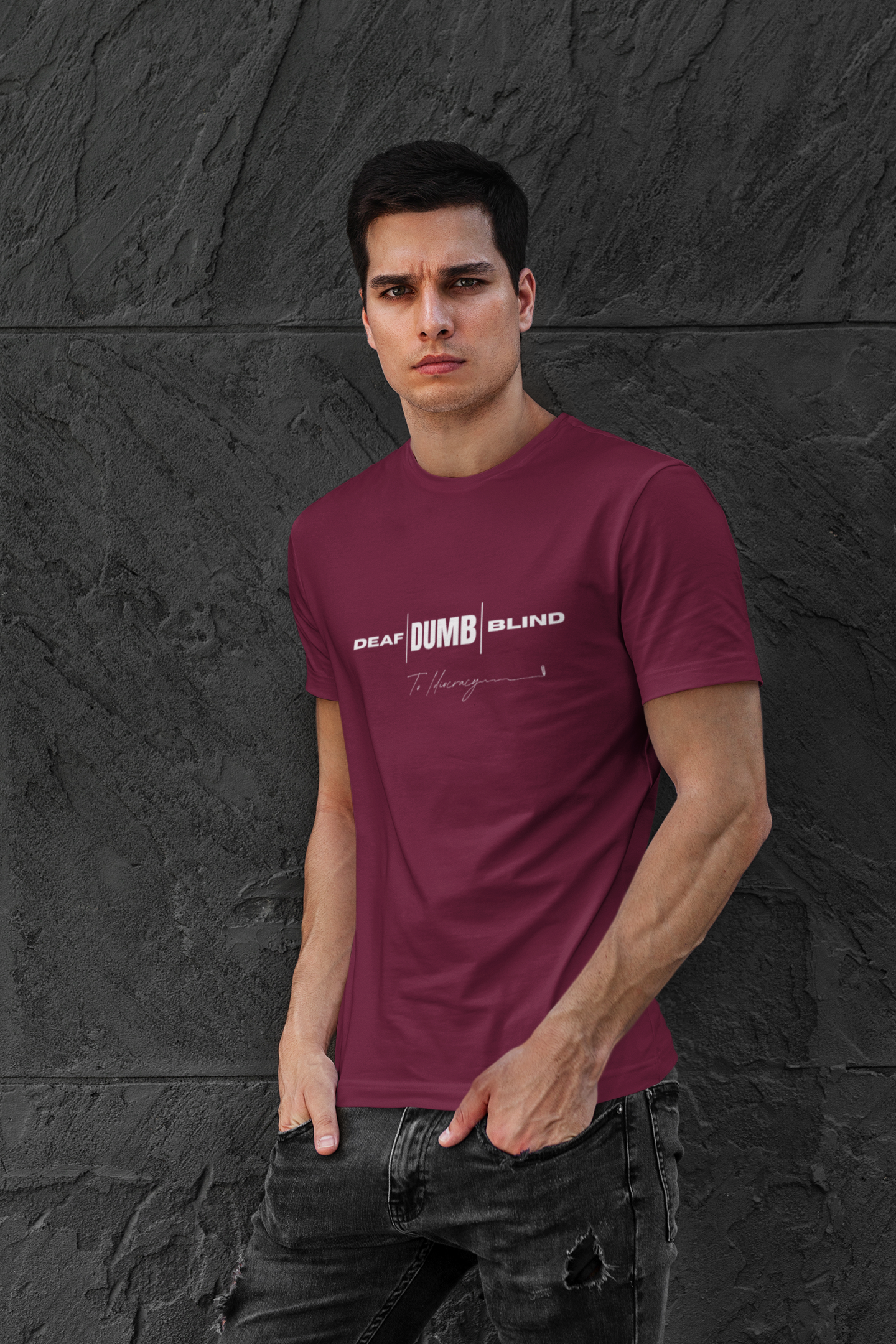 Deaf Dumb Blind To Idiocracy Classic Crew T-Shirt