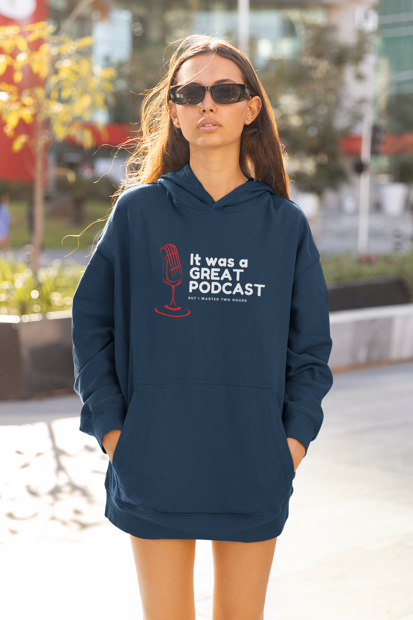 It was a Great Podcast Unisex Oversized Hoodie
