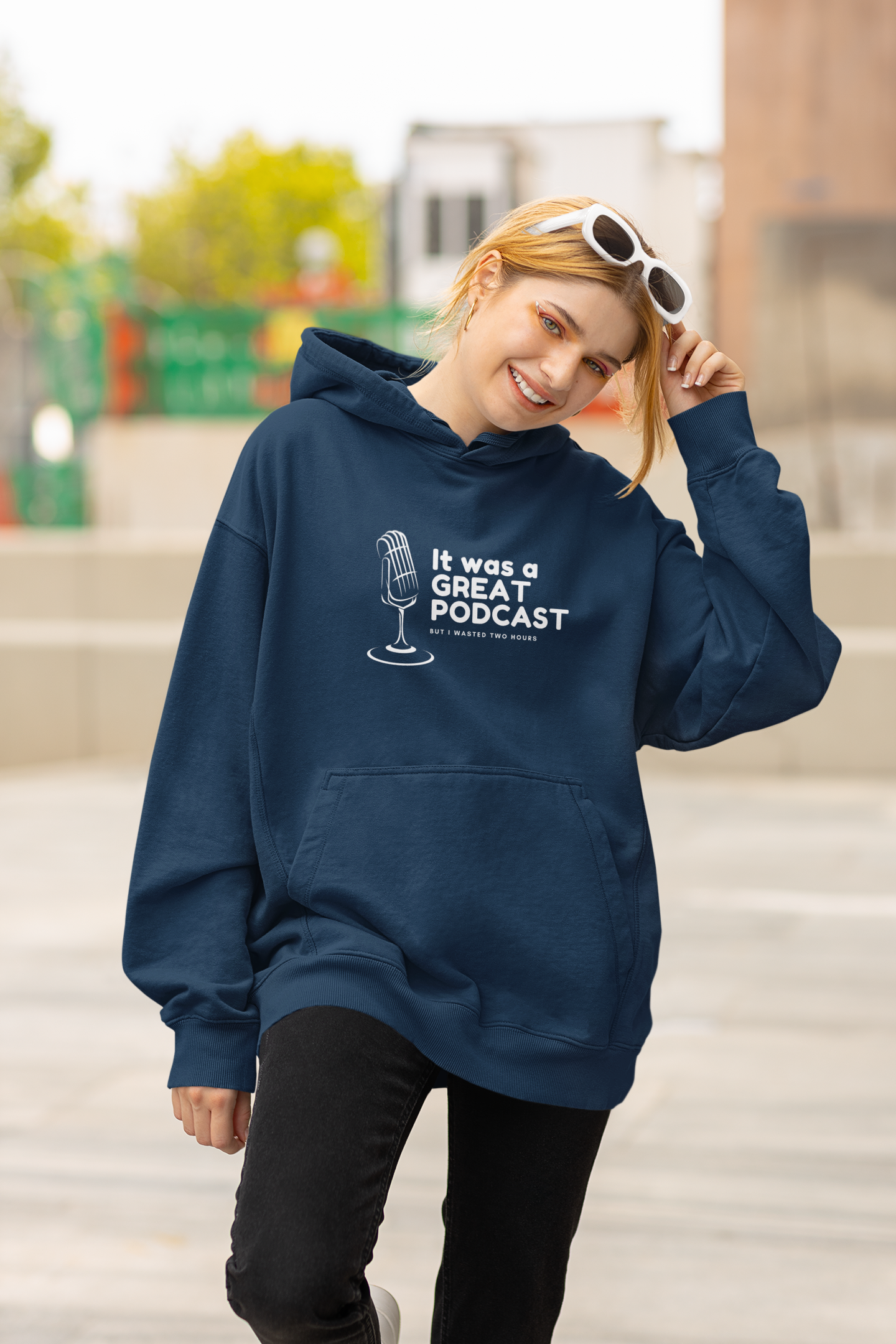 It was a Great Podcast Unisex Oversized Hoodie