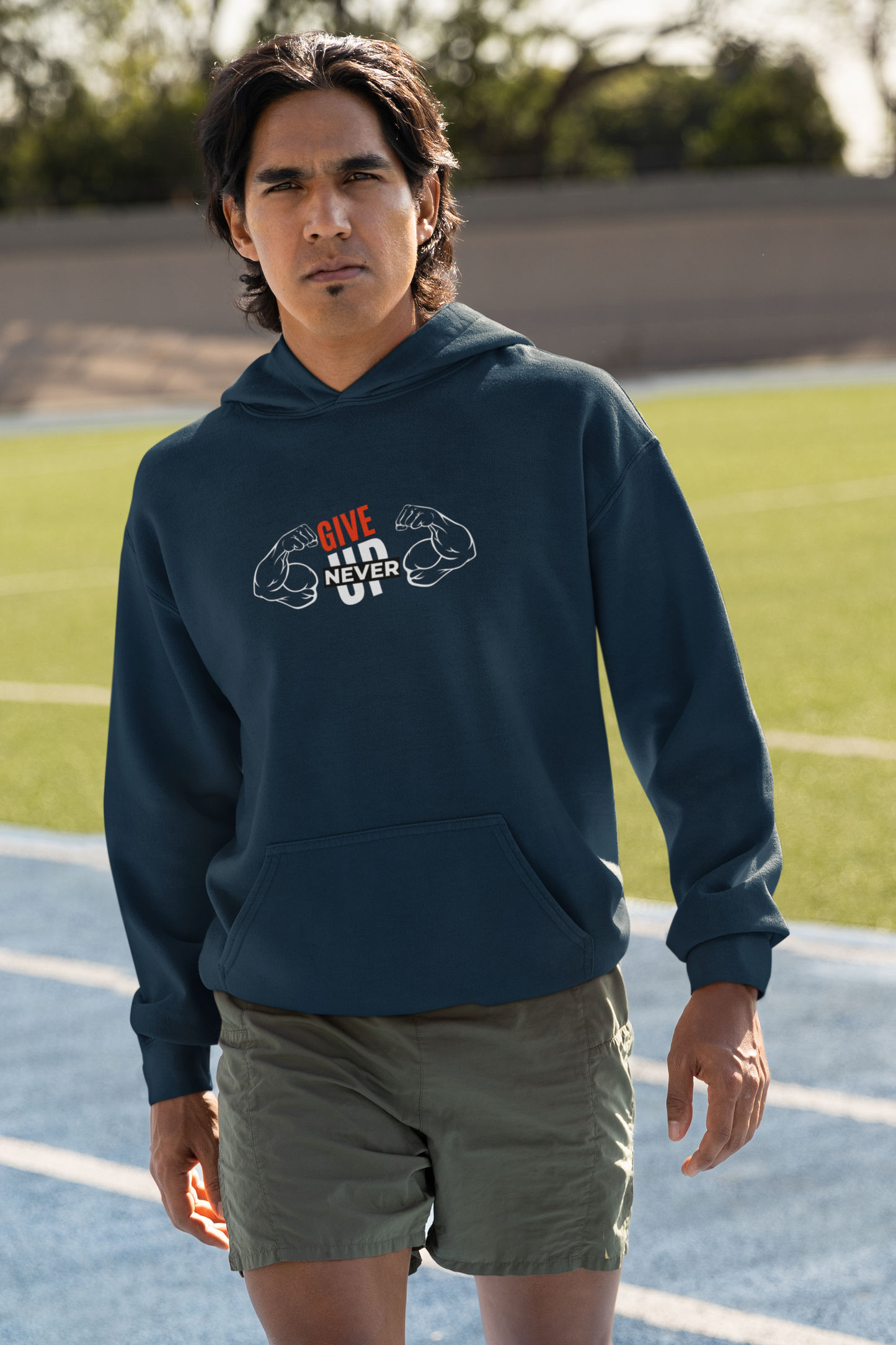 Never Give Up Unisex Oversized Hoodie
