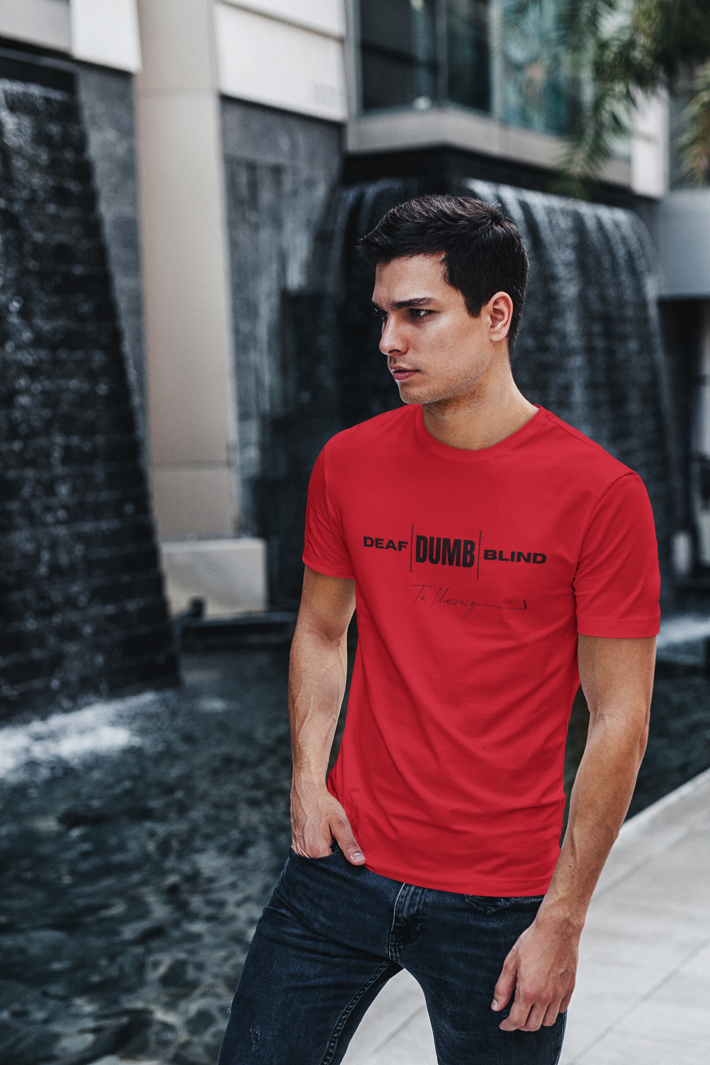 Deaf Dumb Blind To Idiocracy Classic Crew T-Shirt