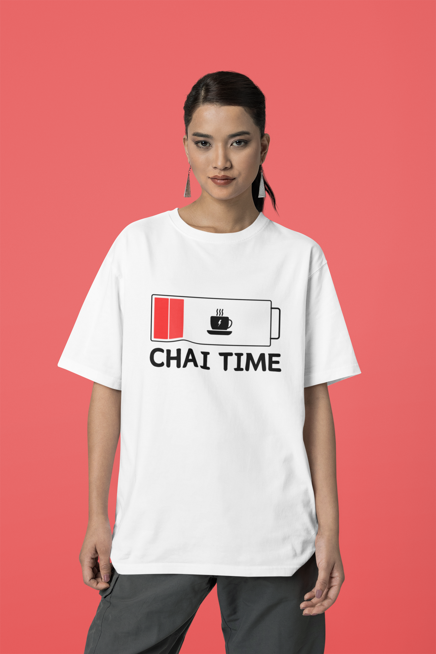 Chai Time Unisex Oversized Classic T-Shirt