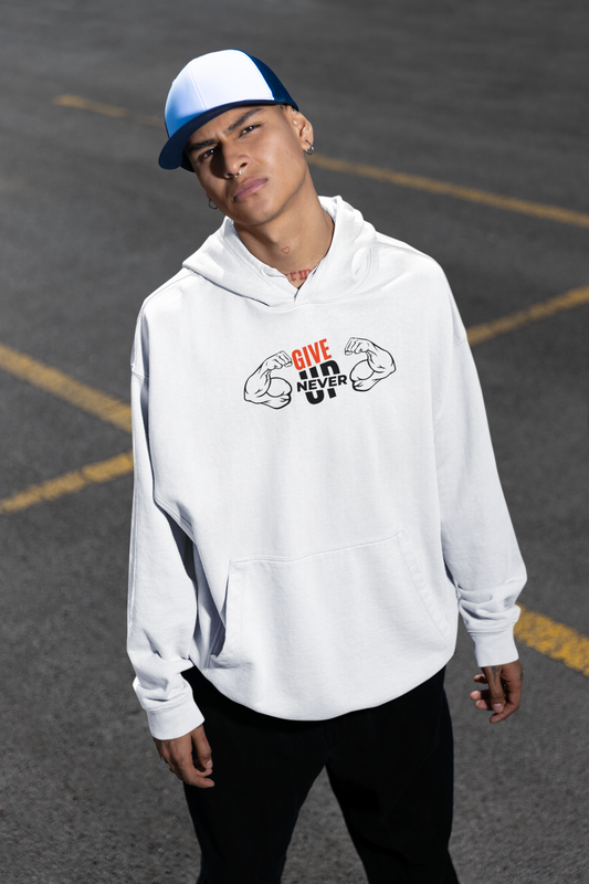 Never Give Up Unisex Oversized Hoodie
